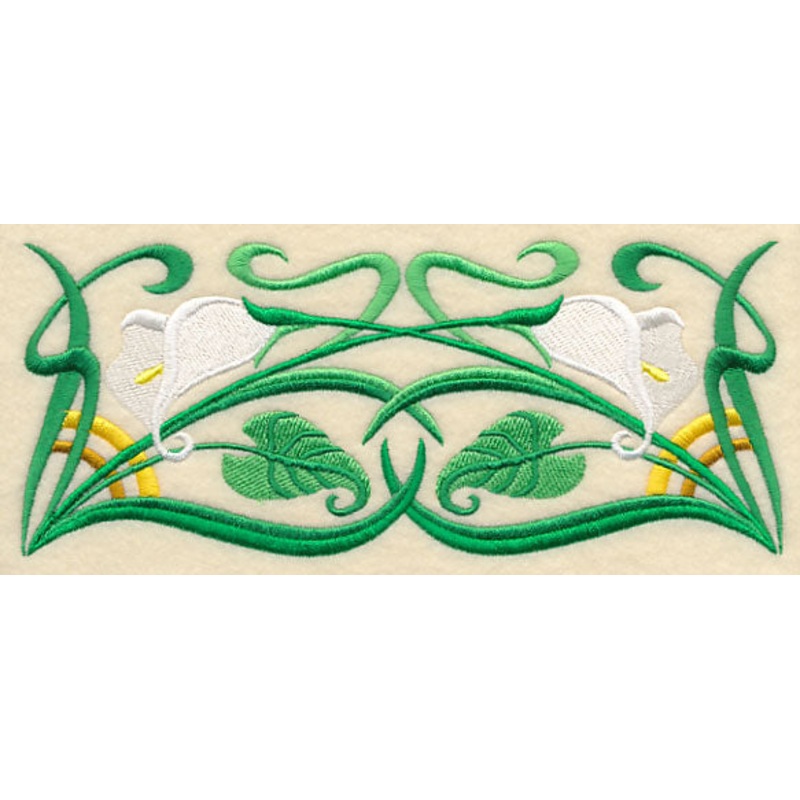 Art Deco Calla Lily – Horizontal Border
