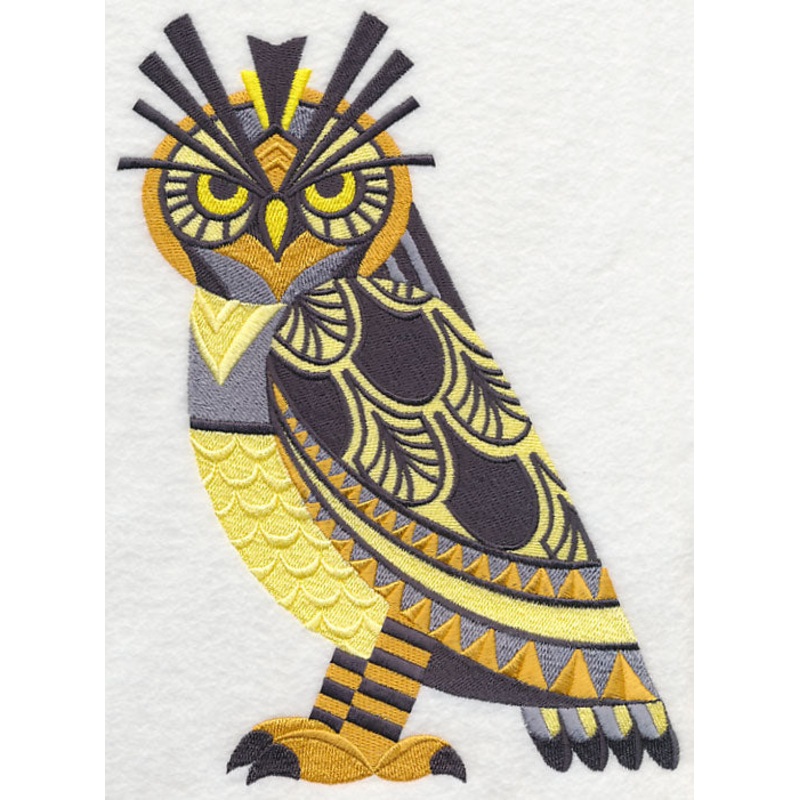 Art Deco Great Horned Owl|9.5″ x 6.89″ / 241.35mm x 174.96mm|7.78″ x 5.65″ / 197.69mm x 143.47mm|6.7″ x 4.86″ / 170.23mm x 123.39mm|All Sizes
