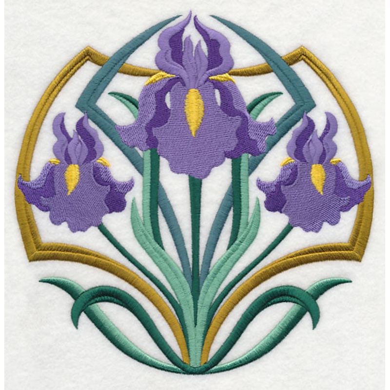 Art Deco Iris – Circle|7.76″ x 7.79″ / 197.17mm x 197.93mm|6.87″ x 6.9″ / 174.53mm x 175.21mm|5.87″ x 5.9″ / 149.22mm x 149.79mm|4.89″ x 4.91″ / 124.21mm x 124.68mm|3.87″ x 3.89″ / 98.31mm x 98.69mm|All Sizes