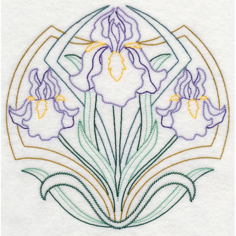 Art Deco Iris – Circle (Vintage)
