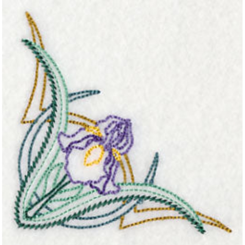 Art Deco Iris – Corner (Vintage)