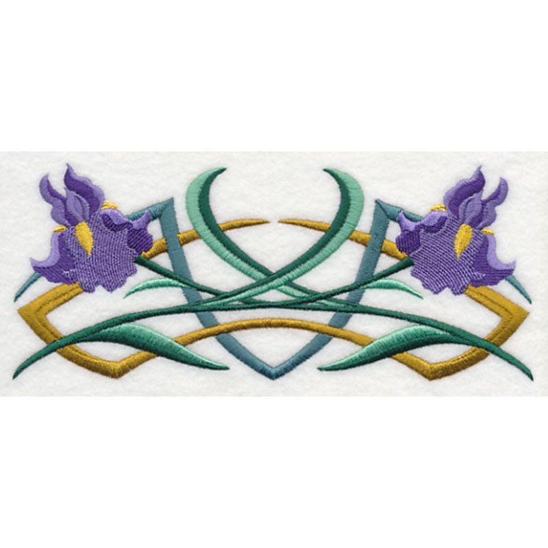Art Deco Iris – Horizontal Border