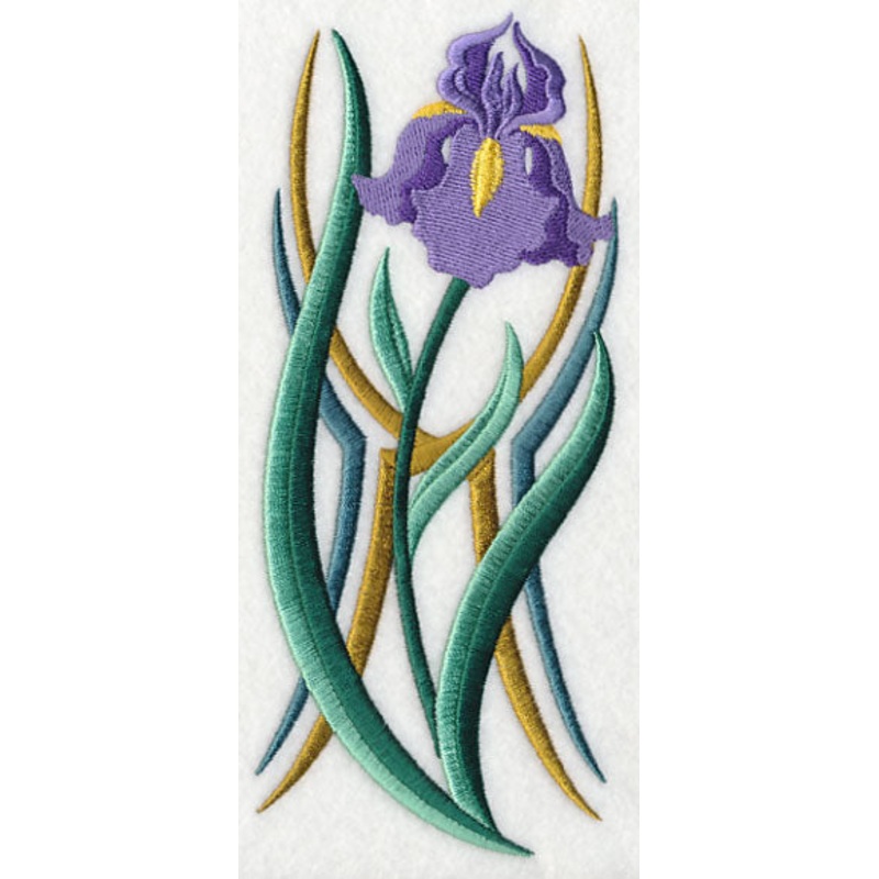Art Deco Iris – Vertical Border