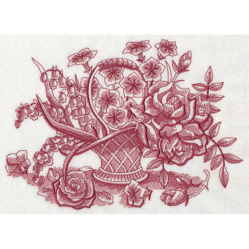 Farmers Market Flower Basket (Toile)