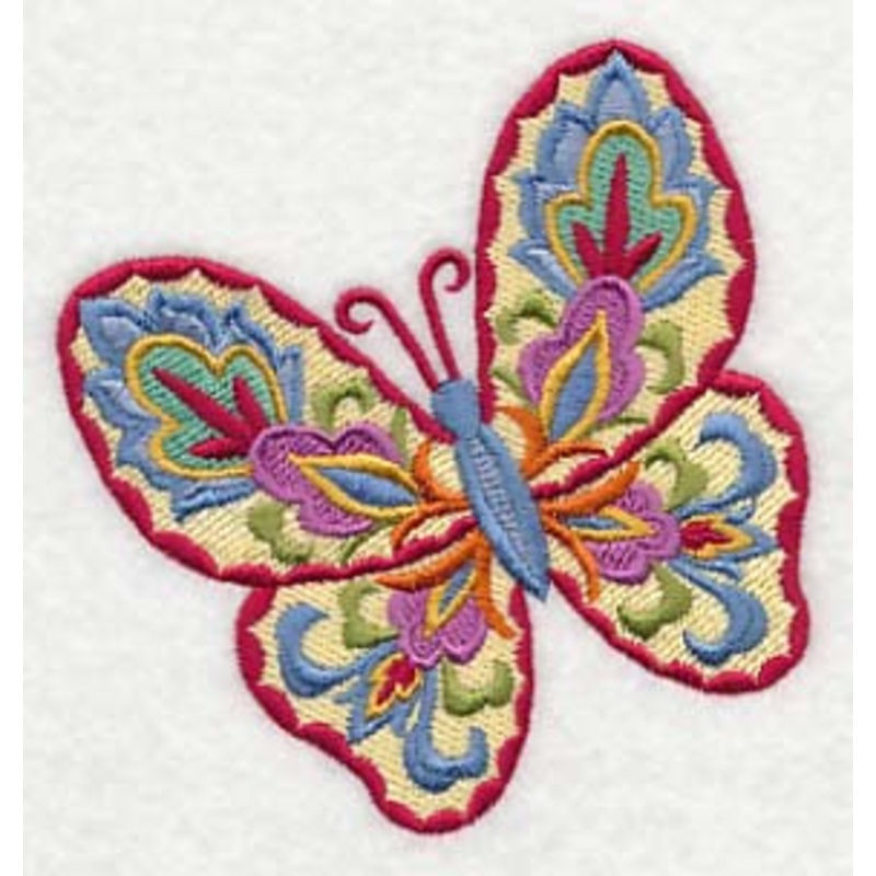 Suzani Butterfly|3.85″ x 3.69″ / 97.79mm x 93.73mm