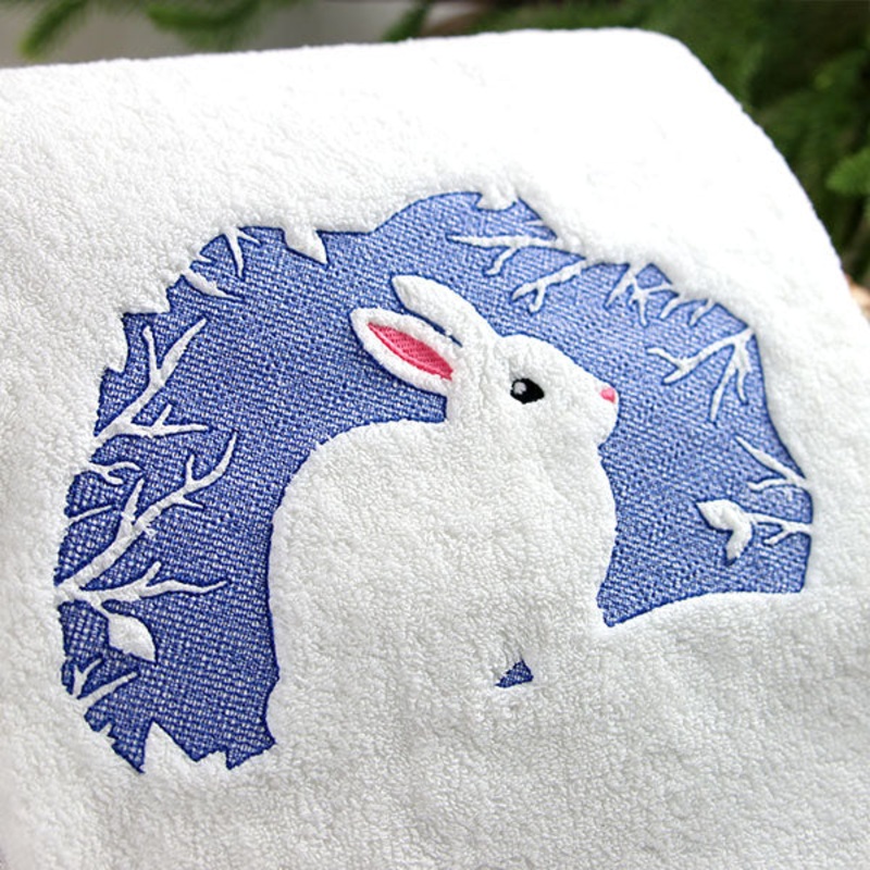 Winter Bunny Silhouette (Embossed)