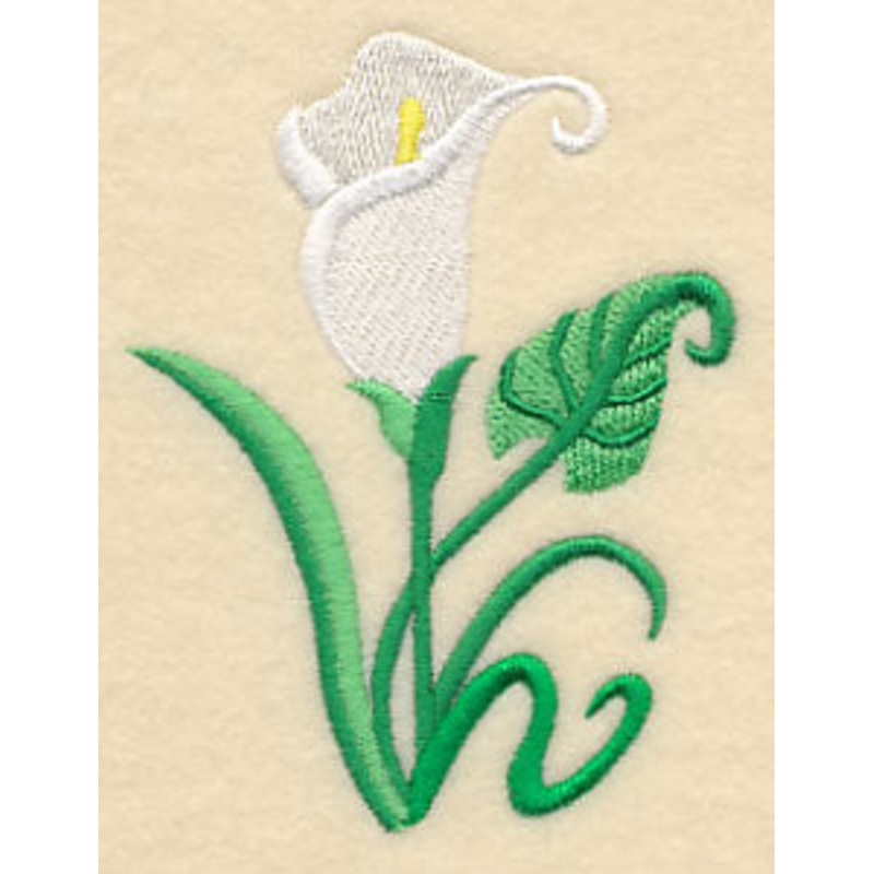 Art Deco Calla Lily|3.86″ x 2.96″ / 97.95mm x 75.14mm