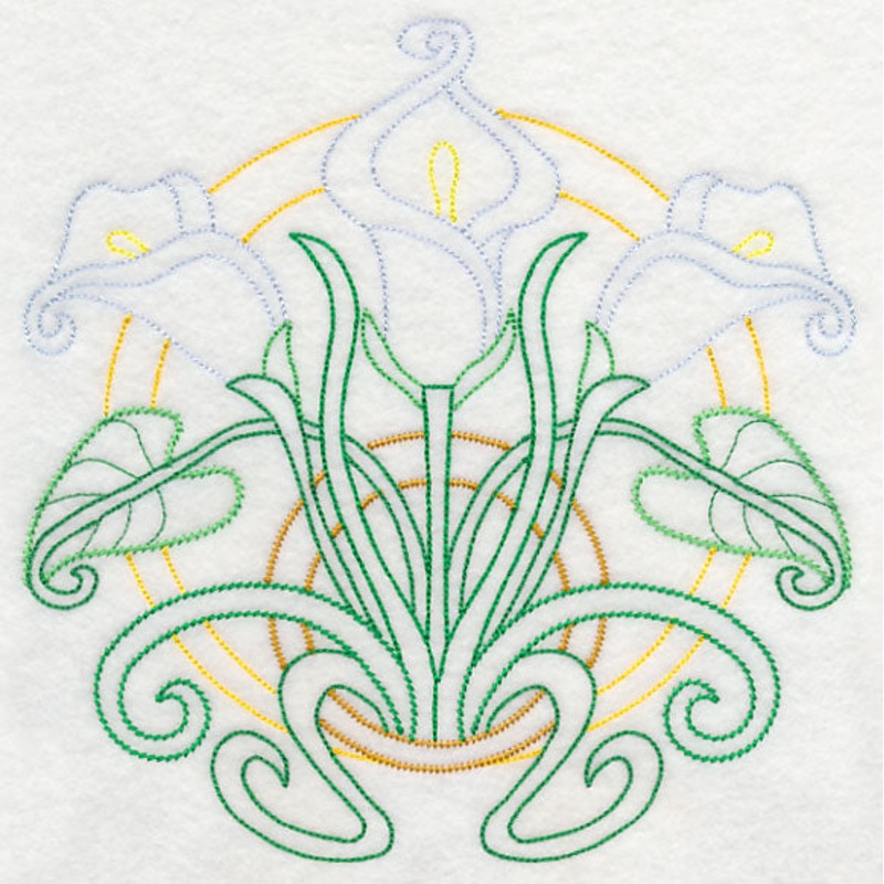 Art Deco Calla Lily – Circle (Vintage)