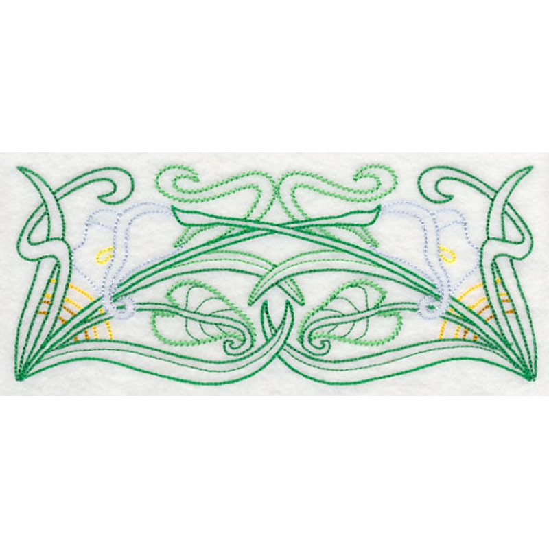 Art Deco Calla Lily – Horizontal Border (Vintage)