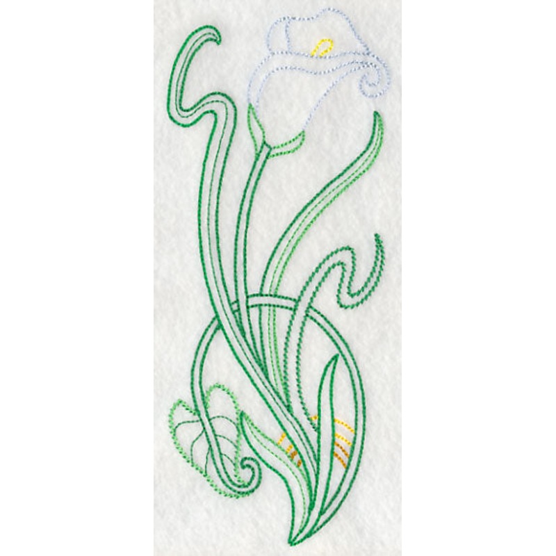 Art Deco Calla Lily – Vertical Border (Vintage)