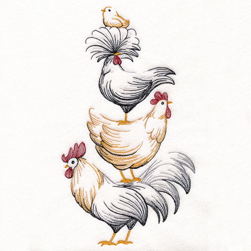 Chicken Stack Etching|11.75″ x 6.61″ / 298.44mm x 167.82mm|10.41″ x 5.86″ / 264.52mm x 148.76mm|7.8″ x 4.39″ / 198.08mm x 111.39mm|6.85″ x 3.85″ / 173.98mm x 97.8mm|All Sizes