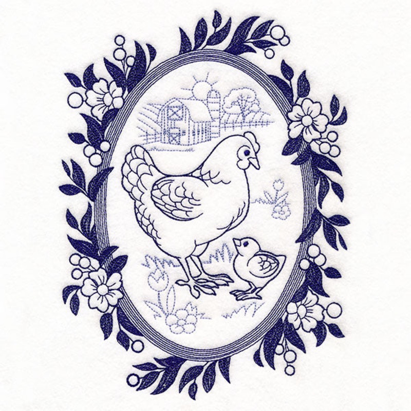 Country Chickens Cameo|9.05″ x 6.85″ / 229.94mm x 173.99mm|7.73″ x 5.85″ / 196.37mm x 148.59mm|6.48″ x 4.9″ / 164.48mm x 124.46mm|All Sizes