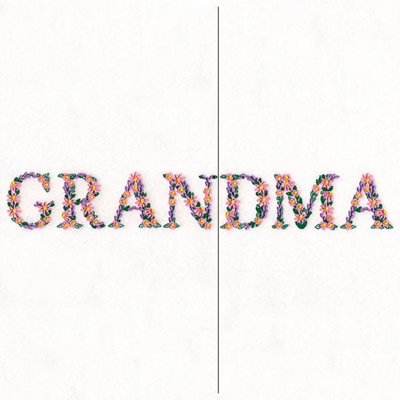 Floral Grandma (Split)|9.55″ x 2.64″ / 242.57mm x 66.93mm|8.16″ x 2.25″ / 207.34mm x 57.23mm|6.78″ x 1.87″ / 172.09mm x 47.52mm|5.98″ x 1.65″ / 151.77mm x 41.91mm|All Sizes