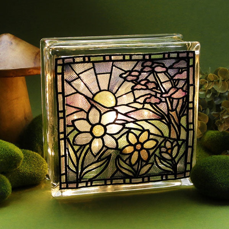 Four Seasons Stained Glass Square – Spring