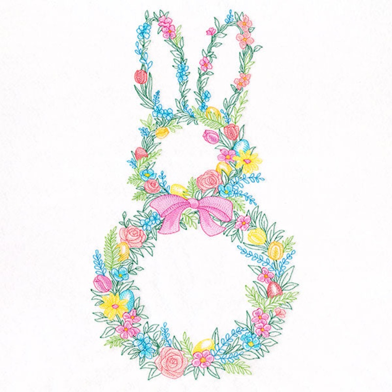 Spring Bunny Wreath|16.5″ x 9.24″ / 419.1mm x 234.59mm|11.75″ x 6.58″ / 298.45mm x 167.06mm|9.37″ x 5.24″ / 237.87mm x 133.15mm|7.78″ x 4.35″ / 197.61mm x 110.61mm|All Sizes