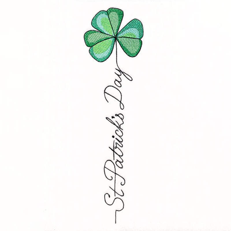 St. Patrick’s Day Shamrock|11″ x 3.04″ / 279.47mm x 77.16mm|9.4″ x 2.6″ / 238.83mm x 65.93mm|7.8″ x 2.16″ / 198.15mm x 54.74mm|6.85″ x 1.89″ / 174.08mm x 48.13mm|All Sizes