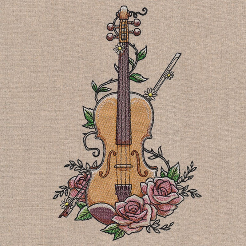 Violin & Roses Feature|10.79″ x 6.85″ / 274.13mm x 173.87mm|9.22″ x 5.85″ / 234.12mm x 148.58mm|7.8″ x 4.95″ / 198.12mm x 125.67mm|6.85″ x 4.34″ / 173.99mm x 110.36mm|All Sizes