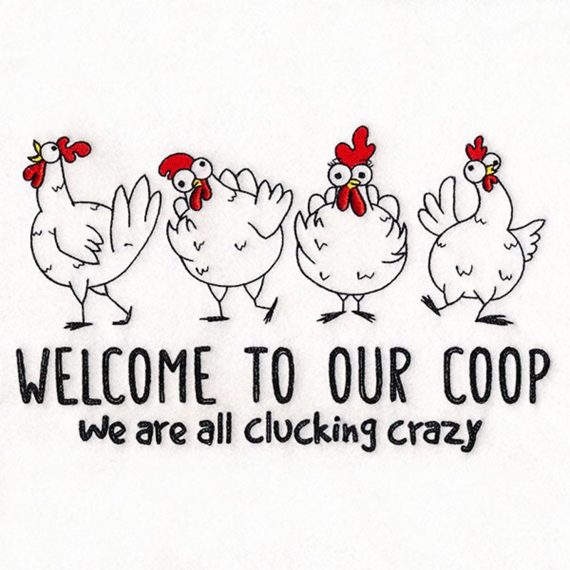 Welcome to Our Coop|6.85″ x 11.55″ / 173.95mm x 293.43mm|5.8″ x 9.4″ / 147.22mm x 238.74mm|4.81″ x 7.8″ / 122.13mm x 198.08mm|4.22″ x 6.85″ / 107.26mm x 173.95mm|All Sizes