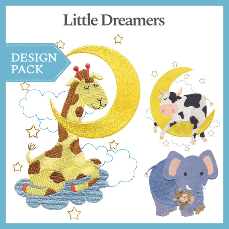 A Little Dreamers Design Pack|6.85″ x 4.85″ / 173.99mm x 123.19mm|3.87″ x 3.88″ / 98.3mm x 98.55mm|All Sizes