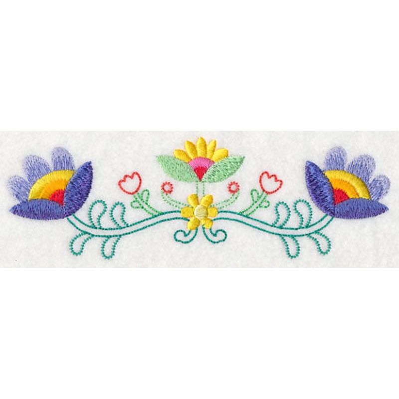 Bohemian Flower Frenzy Border (Vintage)