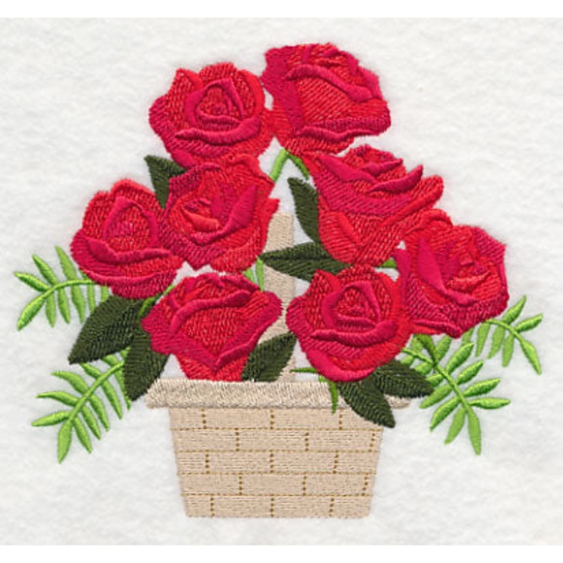 Coming Up Roses Basket|4.86″ x 5.43″ / 123.44mm x 137.92mm|3.45″ x 3.85″ / 87.63mm x 97.79mm|All Sizes