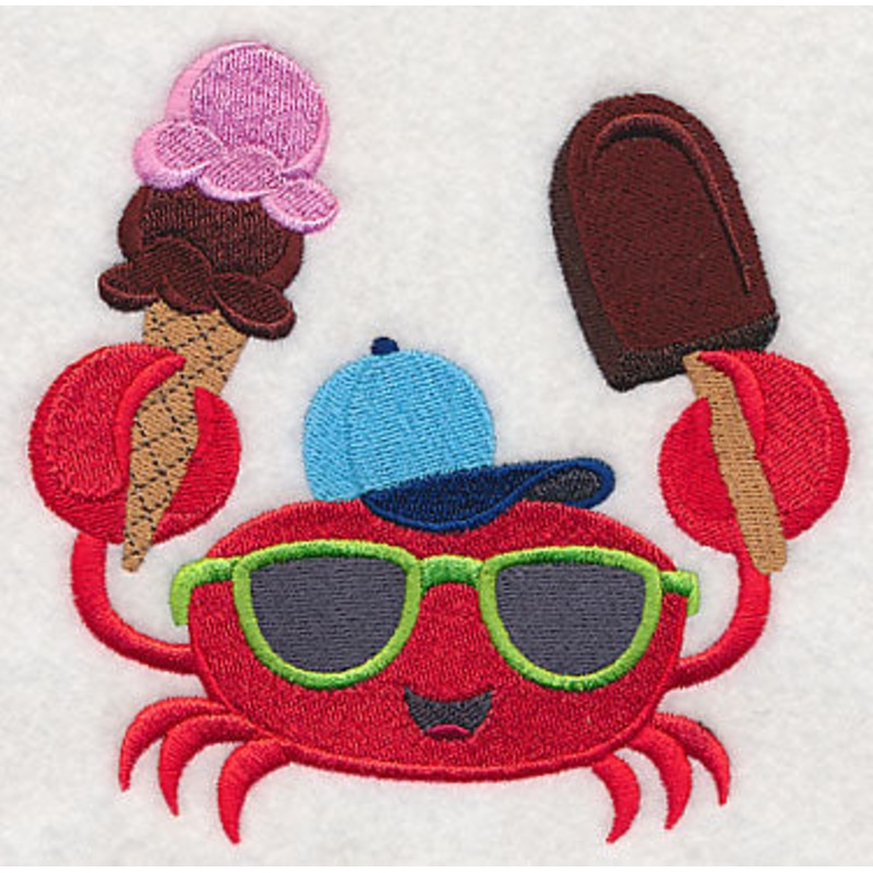 Crab in Sunglasses|4.83″ x 4.98″ / 122.75mm x 126.48mm|3.71″ x 3.82″ / 94.16mm x 97.04mm|All Sizes