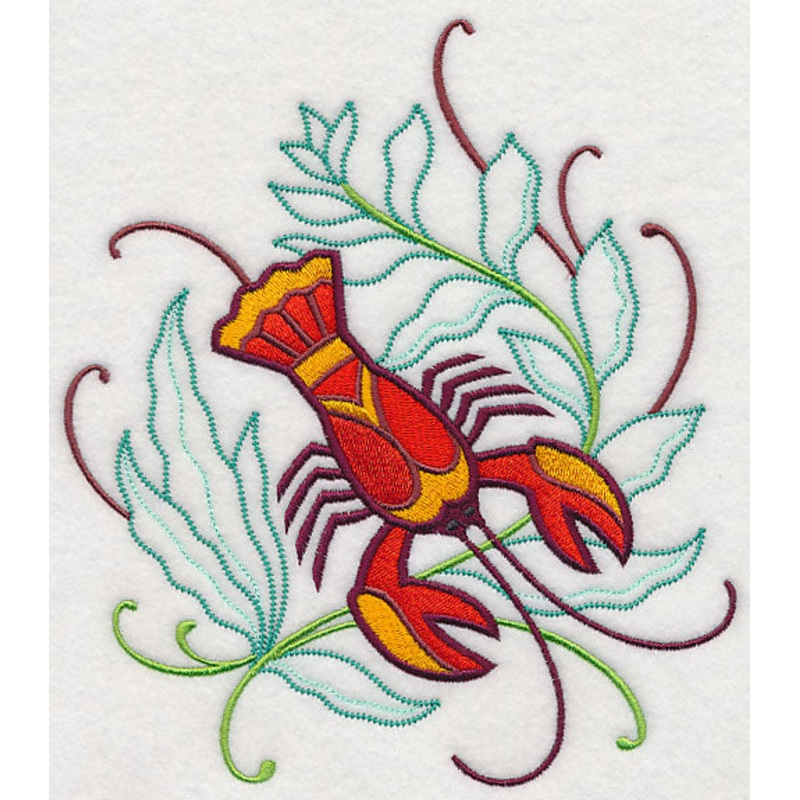 Lobster and Seaweed (Vintage)|7.73″ x 6.85″ / 196.36mm x 173.97mm|6.62″ x 5.87″ / 168.24mm x 149.07mm|5.47″ x 4.85″ / 138.92mm x 123.11mm|3.88″ x 3.44″ / 98.53mm x 87.39mm|All Sizes