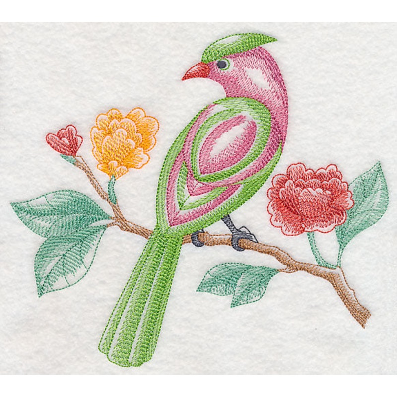 Bird on Blooming Branch (Toile)