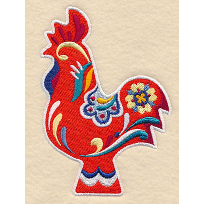 Classic Dala Rooster|5.05″ x 3.59″ / 128.29mm x 91.19mm|4.18″ x 2.97″ / 106.1mm x 75.45mm|3.18″ x 2.27″ / 80.85mm x 57.53mm|All Sizes