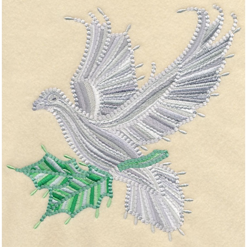 Delicate Christmas Dove|7.75″ x 7.77″ / 196.73mm x 197.46mm|6.88″ x 6.9″ / 174.65mm x 175.31mm|5.88″ x 5.9″ / 149.29mm x 149.86mm|4.86″ x 4.88″ / 123.41mm x 123.88mm|All Sizes