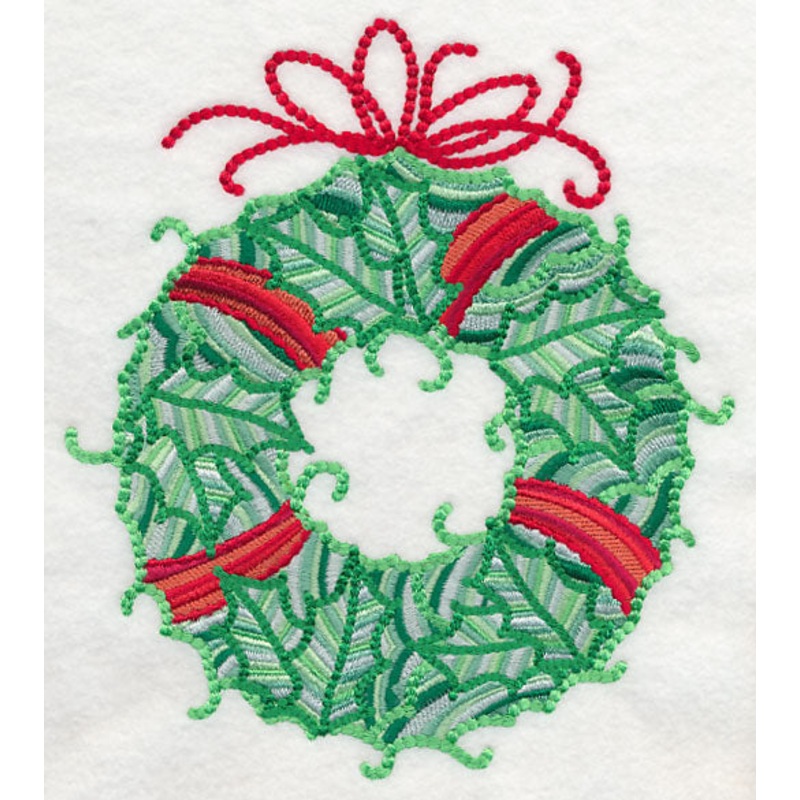Delicate Christmas Wreath|7.8″ x 6.9″ / 198.24mm x 175.27mm|6.62″ x 5.85″ / 168.09mm x 148.62mm|5.51″ x 4.87″ / 139.98mm x 123.77mm|All Sizes