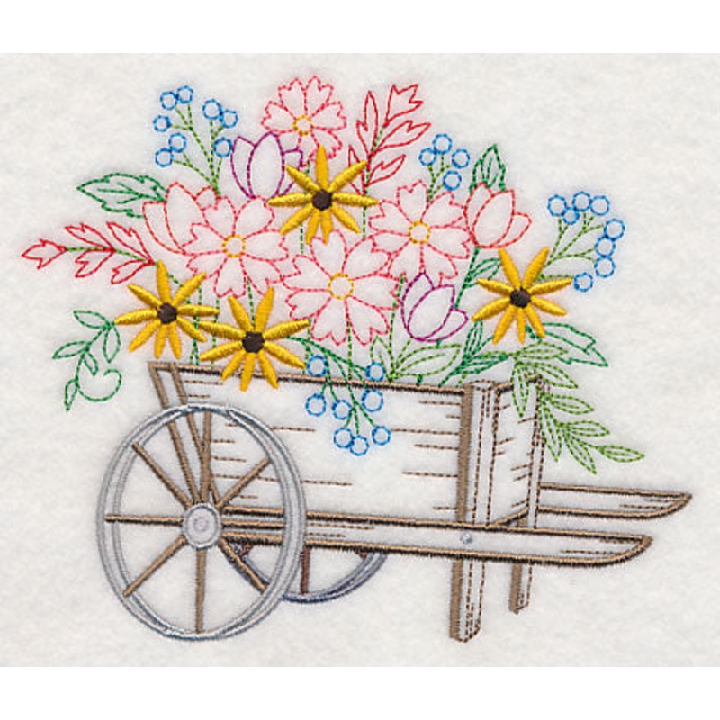 Flower Cart with Black-Eyed Susans