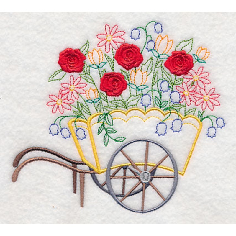 Flower Cart with Roses|4.86″ x 5.41″ / 123.34mm x 137.47mm|3.47″ x 3.86″ / 88.04mm x 97.94mm|All Sizes