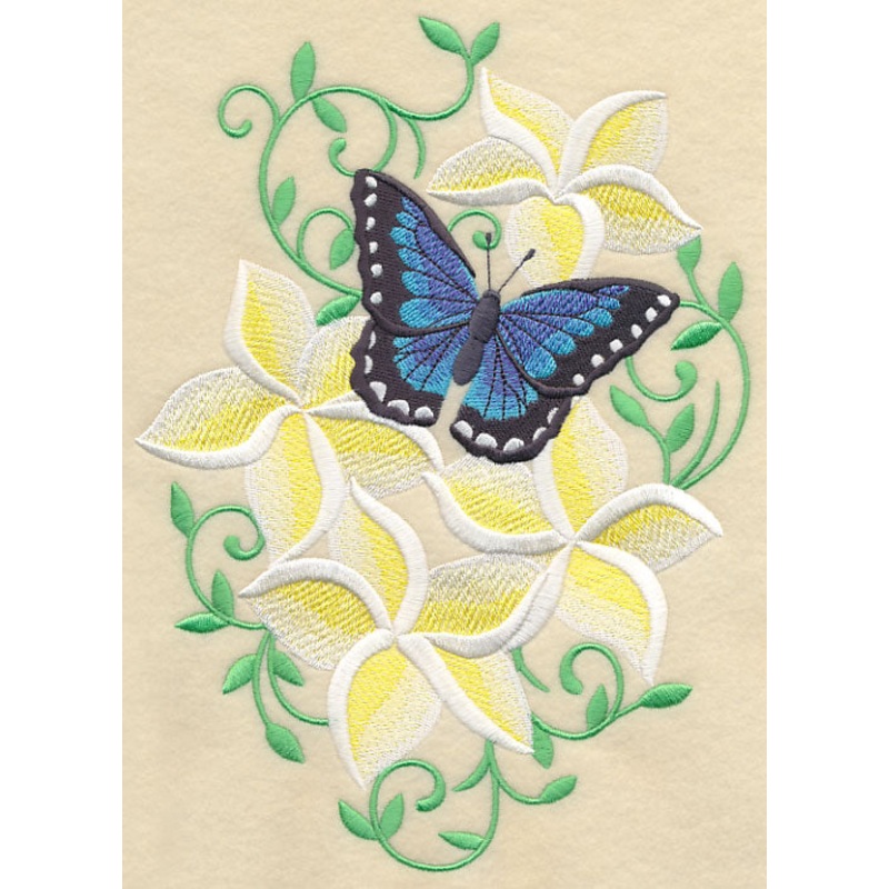 Frangipani and Butterfly|9.55″ x 6.9″ / 242.57mm x 175.26mm|8.11″ x 5.86″ / 205.99mm x 148.84mm|7.35″ x 5.31″ / 186.69mm x 134.87mm|6.71″ x 4.85″ / 170.43mm x 123.19mm|3.85″ x 3.3″ / 97.79mm x 83.82mm|All Sizes