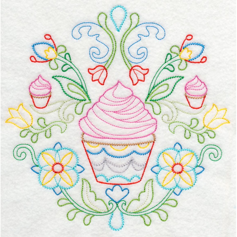 Swedish Folk Art – Cupcakes (Vintage)