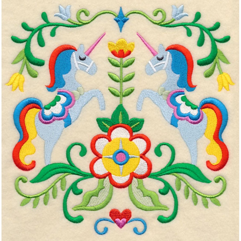 Swedish Folk Art – Unicorns|7.64″ x 7.8″ / 194.09mm x 198.19mm|6.9″ x 7.05″ / 175.31mm x 179.01mm|5.86″ x 5.99″ / 148.9mm x 152.04mm|4.87″ x 4.97″ / 123.58mm x 126.19mm|3.78″ x 3.86″ / 96.08mm x 98.11mm|All Sizes