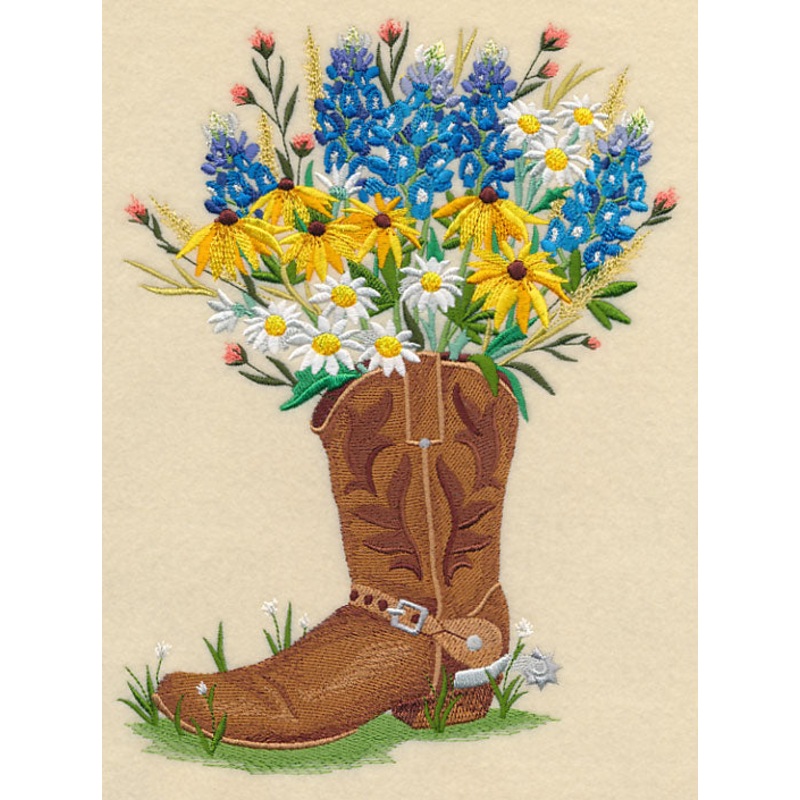 Cowboy Boot Bouquet|9.3″ x 6.9″ / 236.22mm x 175.26mm|7.79″ x 5.8″ / 197.87mm x 147.32mm|6.57″ x 4.88″ / 166.88mm x 123.95mm|All Sizes