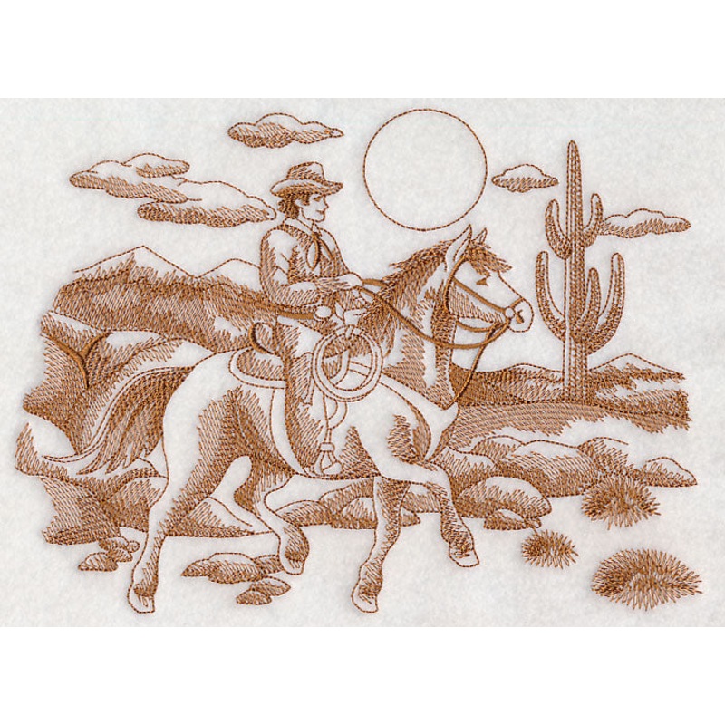 Cowboy Scene (Toile)|6.9″ x 9.34″ / 175.19mm x 237.13mm|5.76″ x 7.8″ / 146.31mm x 198.16mm|4.85″ x 6.56″ / 123.15mm x 166.73mm|All Sizes