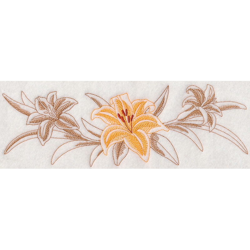 Daylily Border (Toile)|3.86″ x 11.75″ / 98.04mm x 298.45mm|3.09″ x 9.4″ / 78.49mm x 238.76mm|2.56″ x 7.8″ / 65.02mm x 198.12mm|2.13″ x 6″ / 54.1mm x 152.4mm|All Sizes
