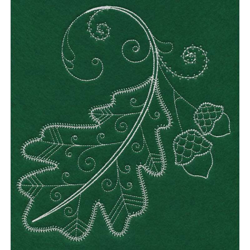 Delicate Whitework Oak Leaf|7.8″ x 7.21″ / 198.12mm x 183.13mm|7.41″ x 6.85″ / 188.21mm x 173.99mm|6.32″ x 5.85″ / 160.53mm x 148.59mm|5.24″ x 4.85″ / 133.18mm x 123.19mm|3.85″ x 3.56″ / 97.79mm x 90.45mm|All Sizes