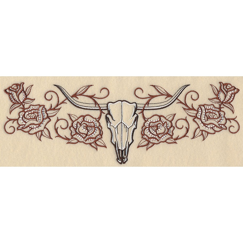 Longhorn Skull|4.09″ x 11.73″ / 103.82mm x 297.86mm|3.27″ x 9.39″ / 83.08mm x 238.39mm|2.73″ x 7.82″ / 69.26mm x 198.74mm|2.41″ x 6.89″ / 61.21mm x 175.04mm|All Sizes