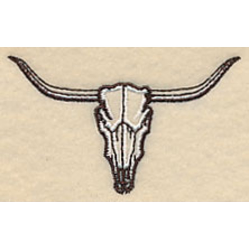 Longhorn Skull Single|1.7″ x 2.91″ / 43.3mm x 74.04mm