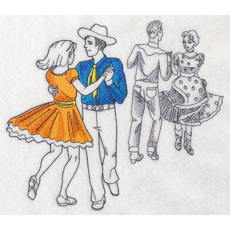 Square Dancing Fashion Plate|6.9″ x 7.73″ / 175.22mm x 196.39mm|5.84″ x 6.56″ / 148.45mm x 166.5mm|4.85″ x 5.44″ / 123.21mm x 138.17mm|All Sizes