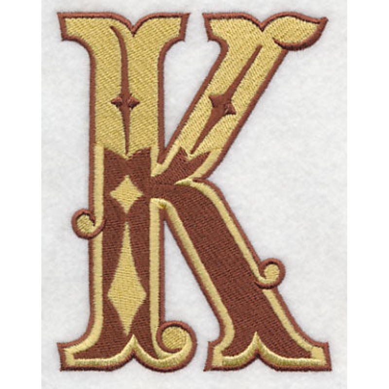Western Letter K (5 inch)|4.87″ x 3.74″ / 123.76mm x 95.11mm|3.77″ x 2.89″ / 95.64mm x 73.51mm|3.03″ x 2.33″ / 76.94mm x 59.16mm|2.01″ x 1.55″ / 51.15mm x 39.38mm|All Sizes
