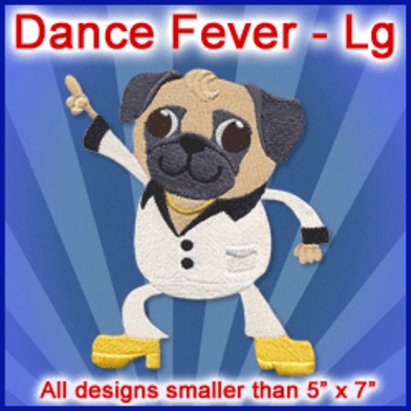 A Dance Fever Design Pack|6.35″ x 4.85″ / 161.29mm x 123.19mm|3.87″ x 3.85″ / 98.3mm x 97.79mm|All Sizes