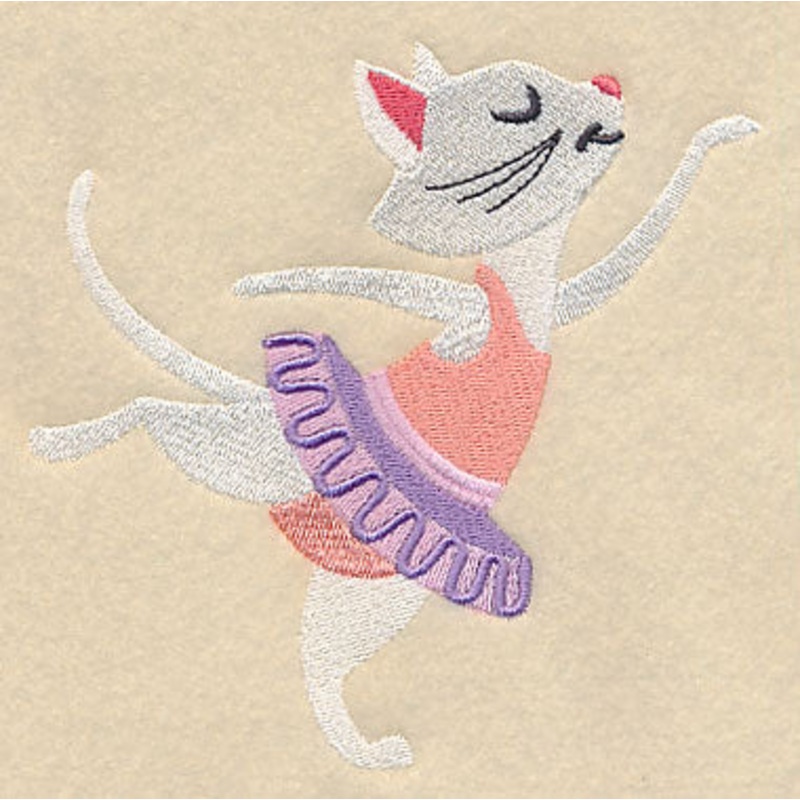 Ballerina Cat|4.82″ x 4.93″ / 122.53mm x 125.21mm|3.77″ x 3.85″ / 95.81mm x 97.84mm|All Sizes