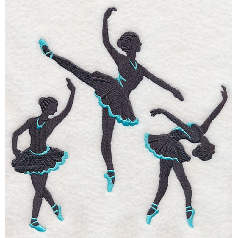 Ballet Silhouette Trio|7.27″ x 6.9″ / 184.57mm x 175.27mm|6.17″ x 5.86″ / 156.73mm x 148.84mm|5.1″ x 4.84″ / 129.59mm x 123.06mm|All Sizes