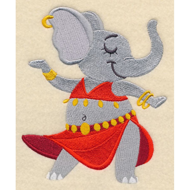 Belly Dancing Elephant|5.85″ x 4.83″ / 148.66mm x 122.68mm|3.86″ x 3.18″ / 98.04mm x 80.86mm|All Sizes