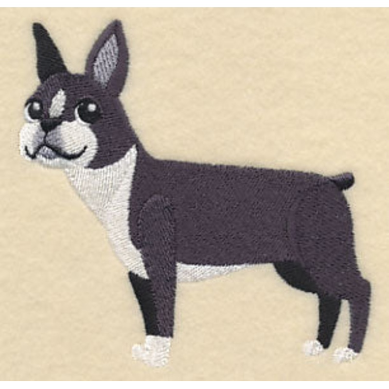 Boston Terrier – Looking Left|3.8″ x 3.86″ / 96.52mm x 98.04mm