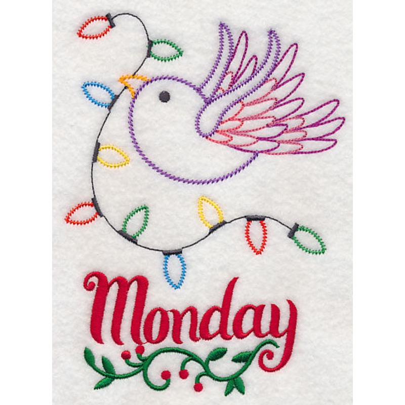 Christmas Bird with Lights – Monday (Vintage)
